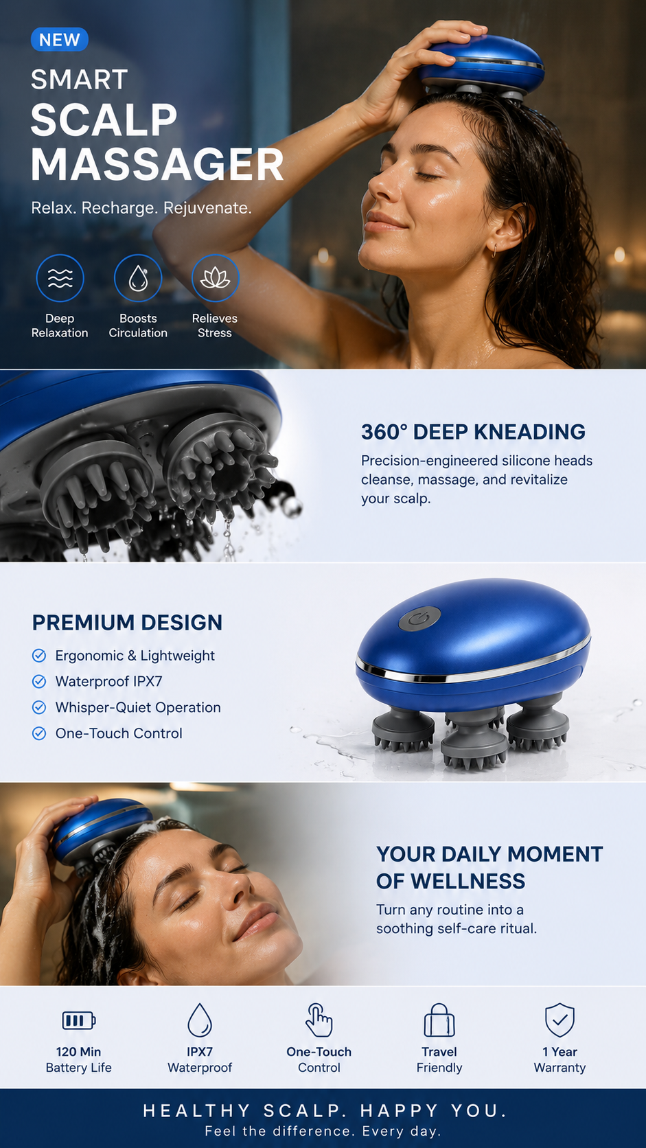 Smart Scalp Massager – Relax, Refresh & Rejuvenate